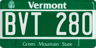 VT license plate BVT280