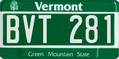VT license plate BVT281