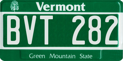 VT license plate BVT282