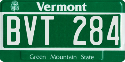 VT license plate BVT284