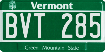 VT license plate BVT285