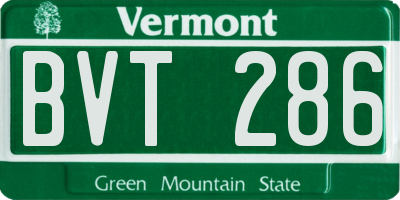 VT license plate BVT286