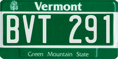 VT license plate BVT291