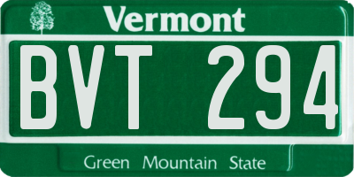 VT license plate BVT294