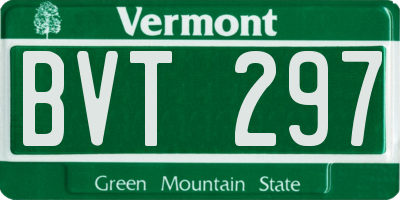 VT license plate BVT297