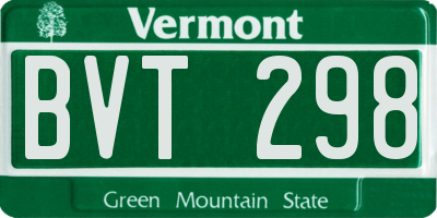 VT license plate BVT298