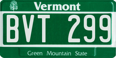 VT license plate BVT299