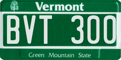 VT license plate BVT300