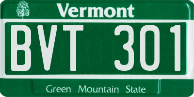 VT license plate BVT301