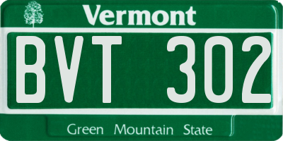 VT license plate BVT302