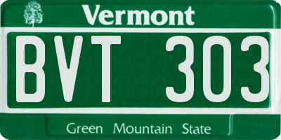VT license plate BVT303