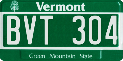VT license plate BVT304