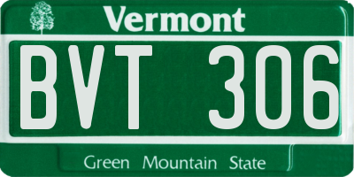 VT license plate BVT306