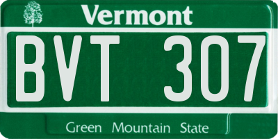 VT license plate BVT307