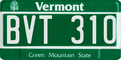 VT license plate BVT310