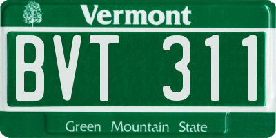 VT license plate BVT311
