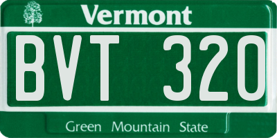VT license plate BVT320