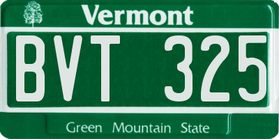 VT license plate BVT325