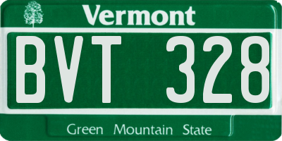 VT license plate BVT328