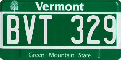 VT license plate BVT329