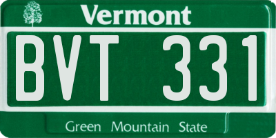 VT license plate BVT331