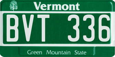 VT license plate BVT336
