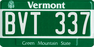VT license plate BVT337