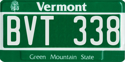 VT license plate BVT338