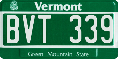 VT license plate BVT339