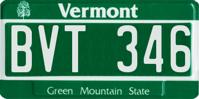VT license plate BVT346