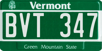 VT license plate BVT347