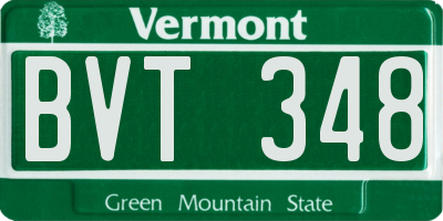 VT license plate BVT348