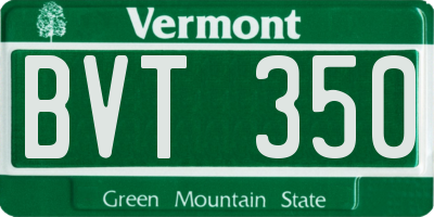 VT license plate BVT350