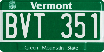 VT license plate BVT351