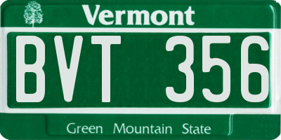 VT license plate BVT356