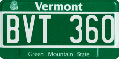 VT license plate BVT360