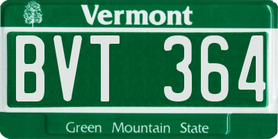 VT license plate BVT364