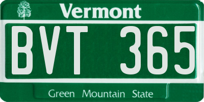 VT license plate BVT365