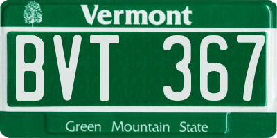 VT license plate BVT367