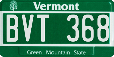 VT license plate BVT368