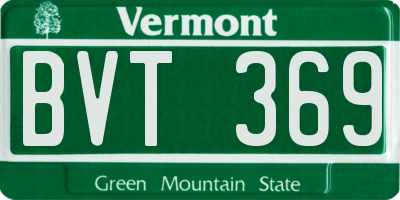 VT license plate BVT369