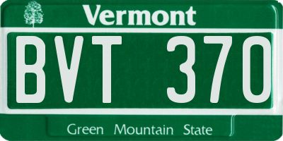 VT license plate BVT370