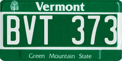 VT license plate BVT373
