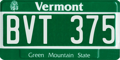 VT license plate BVT375