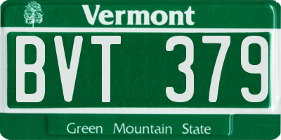 VT license plate BVT379
