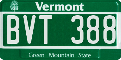 VT license plate BVT388