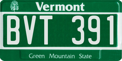 VT license plate BVT391