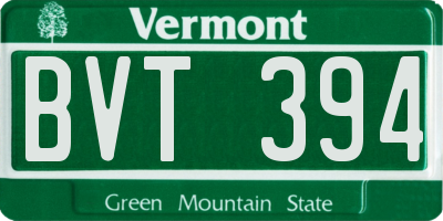 VT license plate BVT394