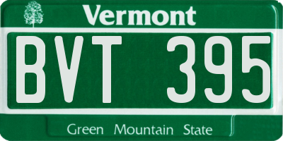 VT license plate BVT395