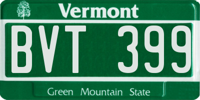 VT license plate BVT399